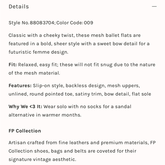 Free People Mesh Mania Bow Flats Black - Picture 10 of 10